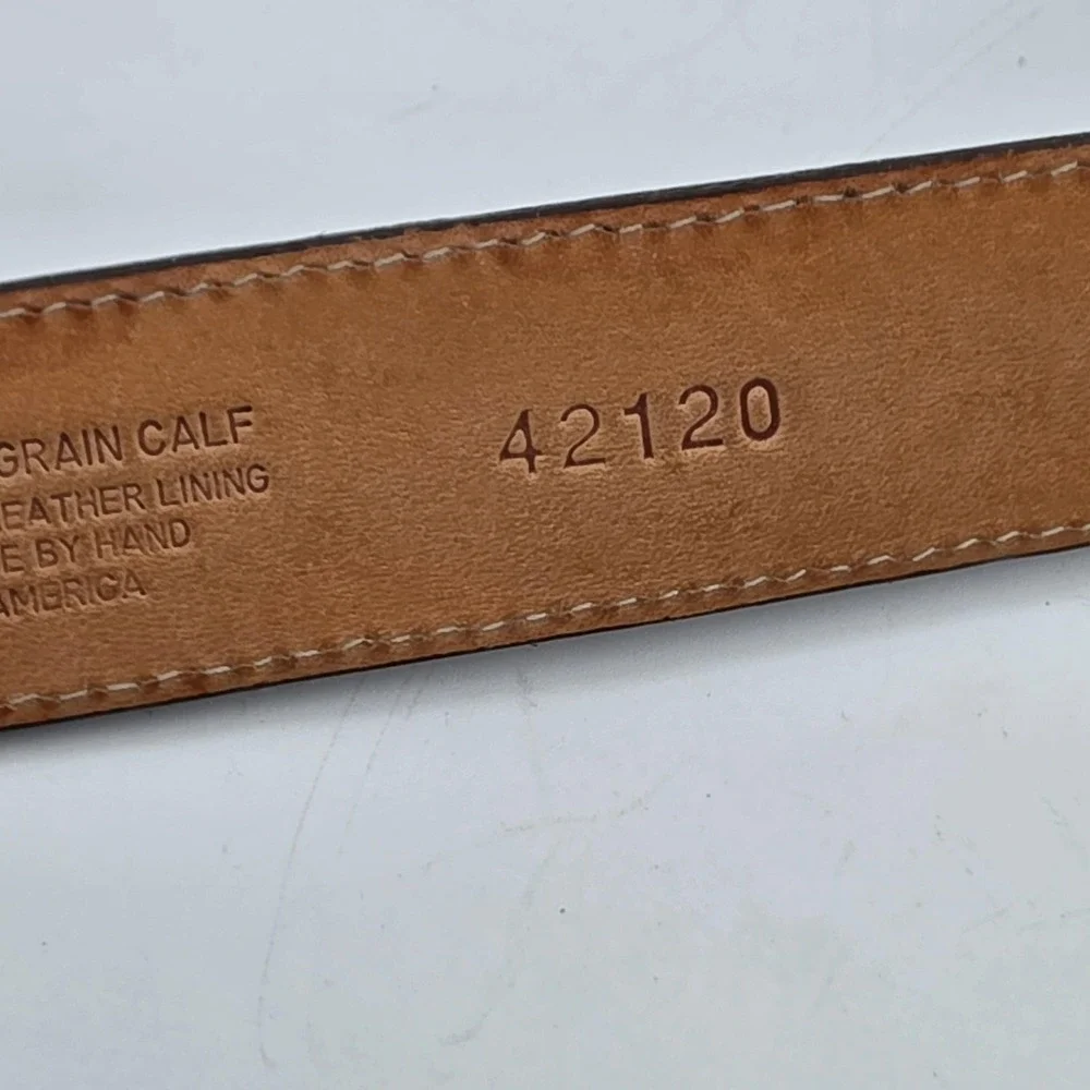 Martin Dingman Belt Mens 36 Brown Genuine‎ Lizard Exotic Classic Luxury Designer
